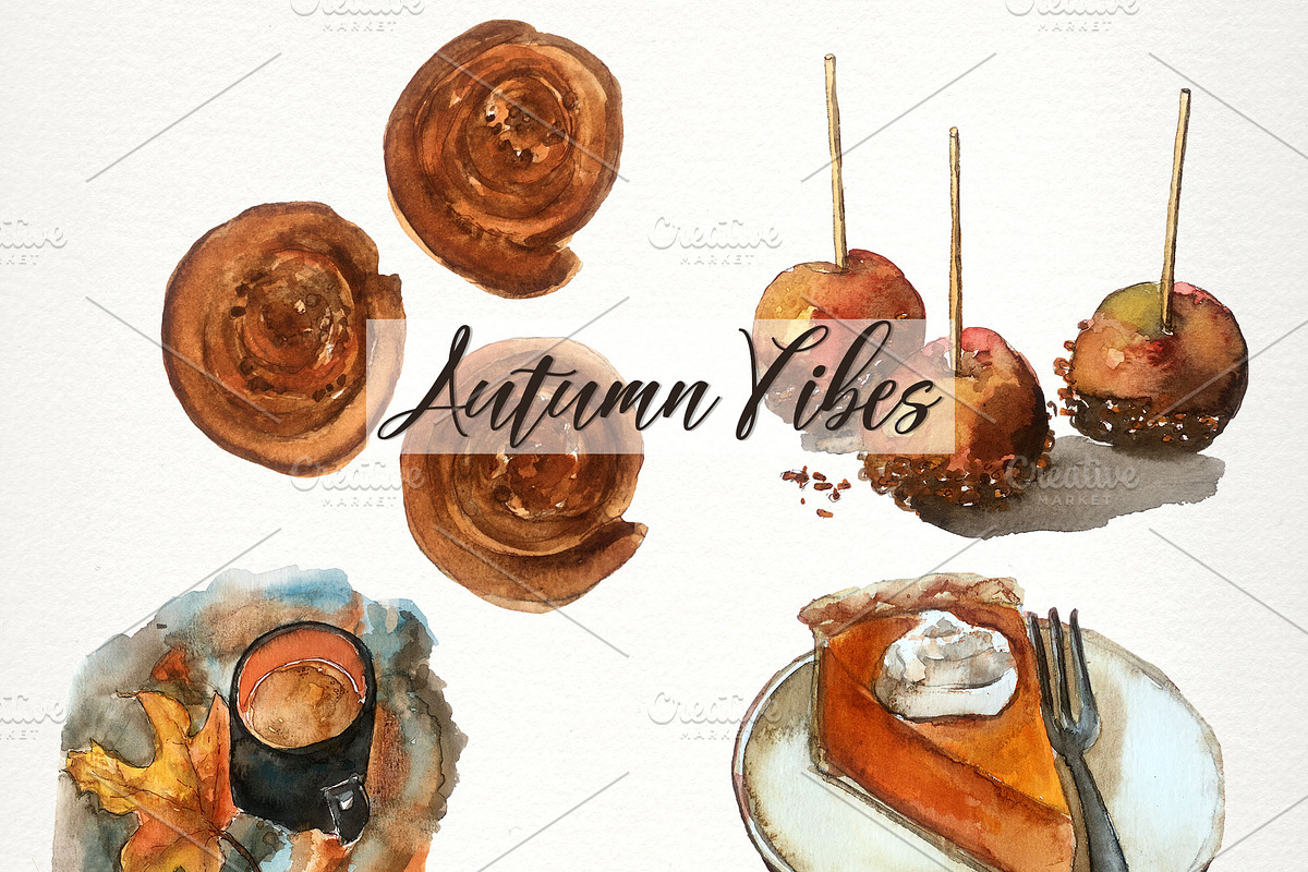 Autumn Vibes Clip Art Set, an Illustration by SandraGraphicDesign (Photo 9 of 10)