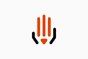 Hand Pencil High Five Creative Logo, a Branding & Logo Template by VASTARD STUDIO