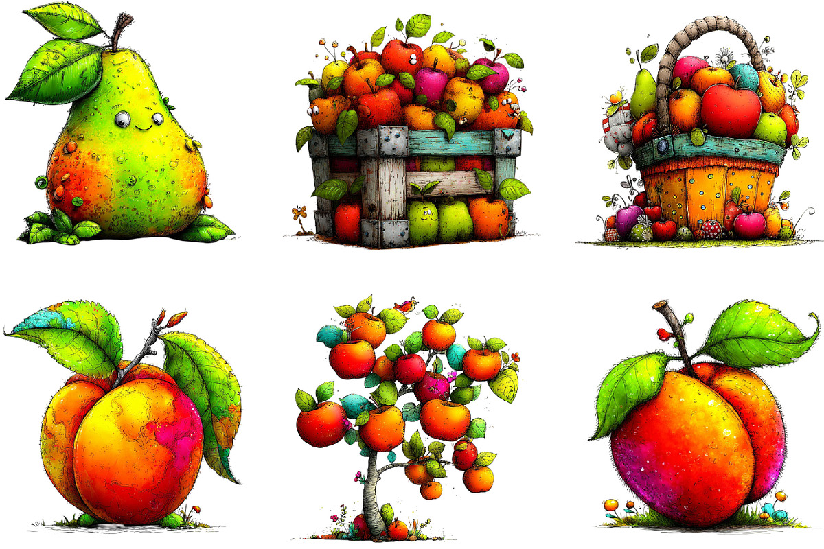 Orchard Watercolor Clipart, an Illustration by Designking (Photo 5 of 5)