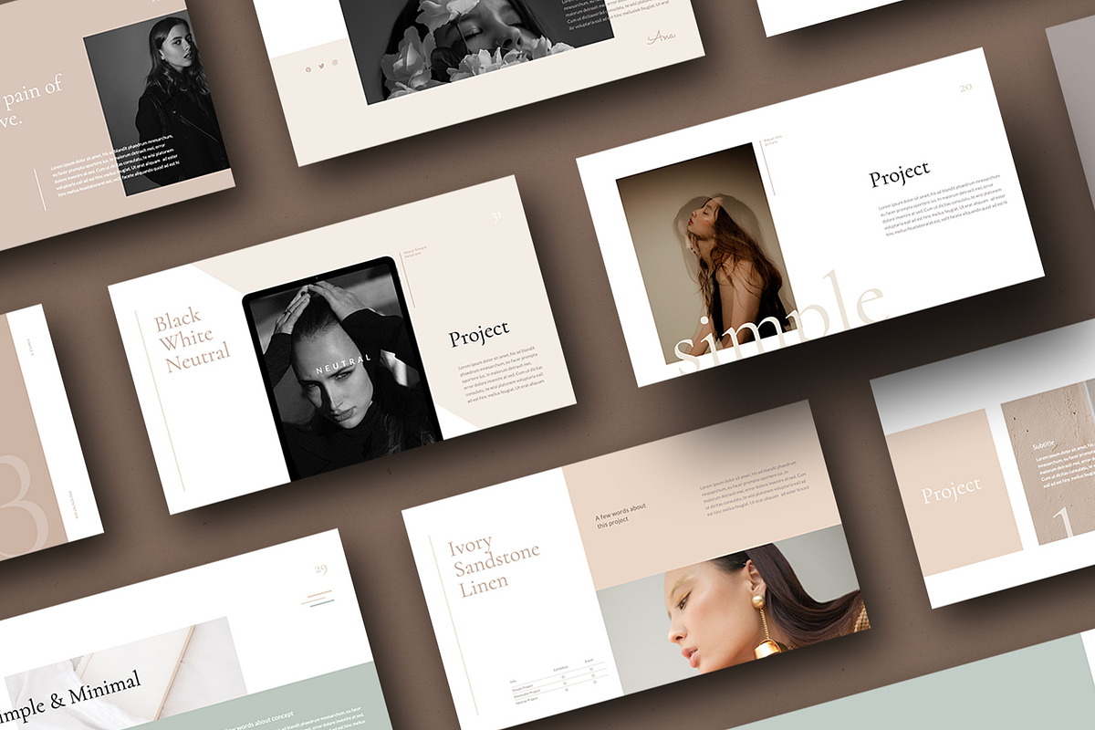 Neutral PowerPoint Template, a Presentation Template by Simple P. (Photo 2 of 8)