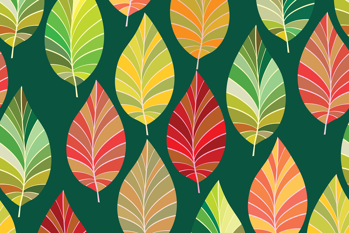 Background of leaves. Seamless., a Decorative Illustration by katykin (Photo 2 of 4)