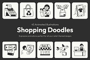Animated Shopping Drawing Set, an Outline Icon by Vectors Market (Thumbnail 1 of 5)