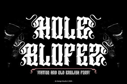 Hole Blofez - Old English Font, a Blackletter Font by QR Design Studio
