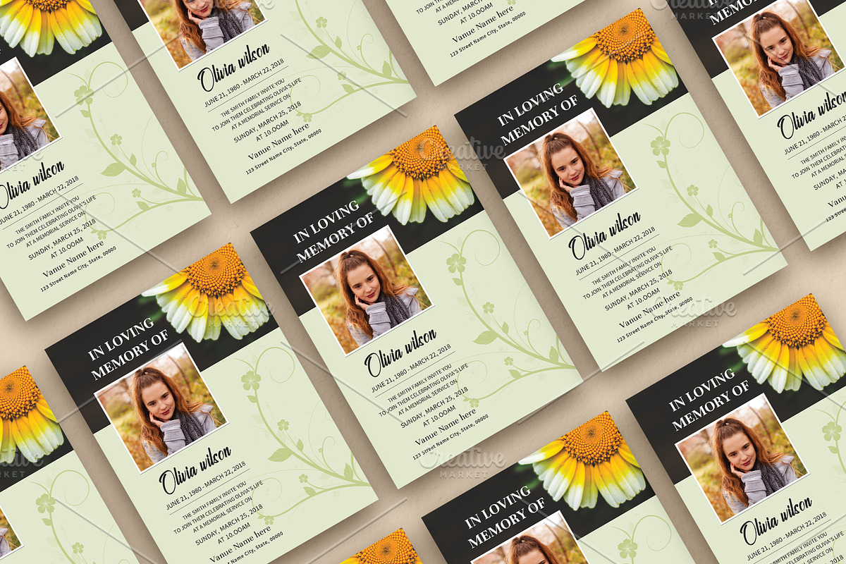 Funeral Announcement V03, a Card Template by Template Shop (Photo 2 of 3)