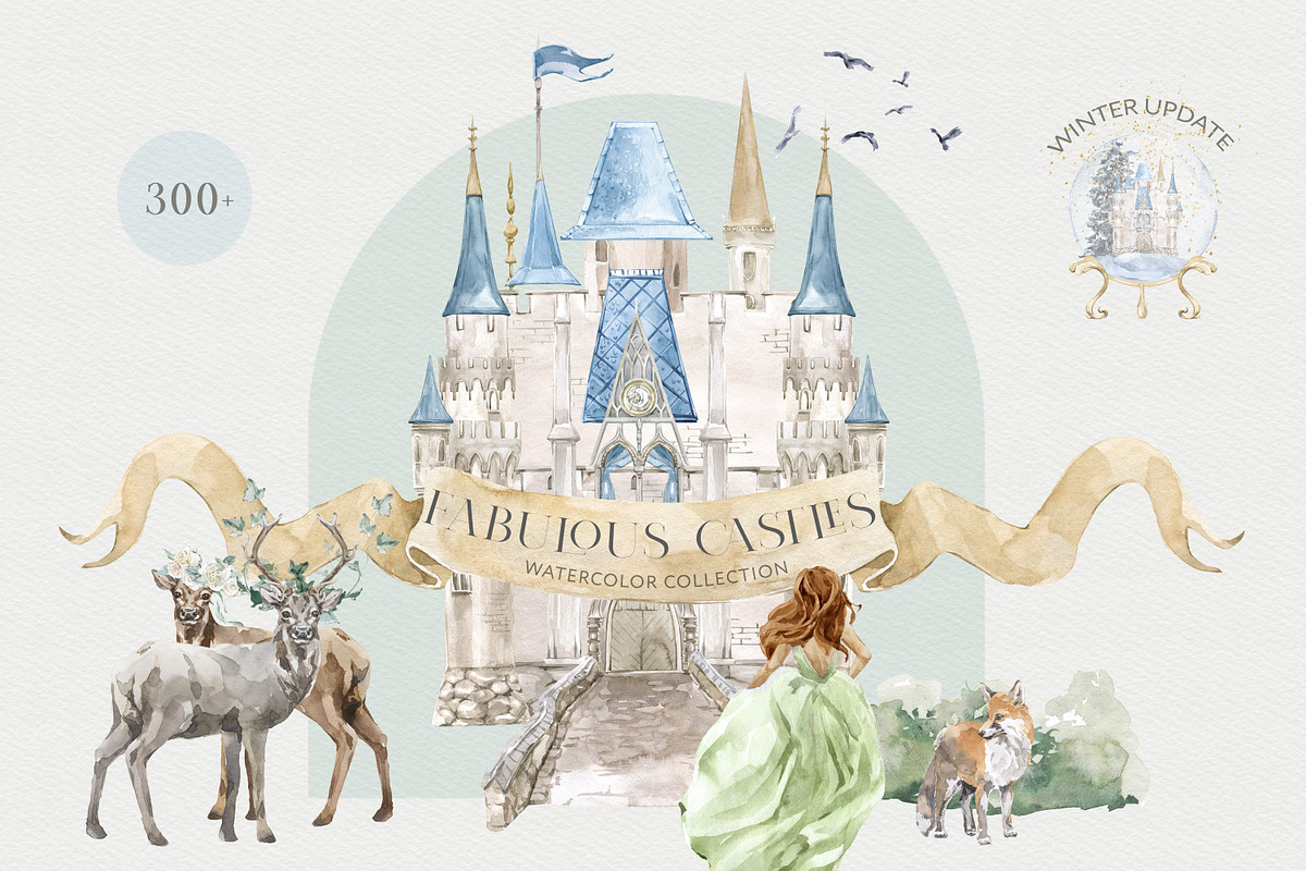 Fairy Castle Creator Watercolor, an Animal Illustration by Cat In Colour (Photo 1 of 15)