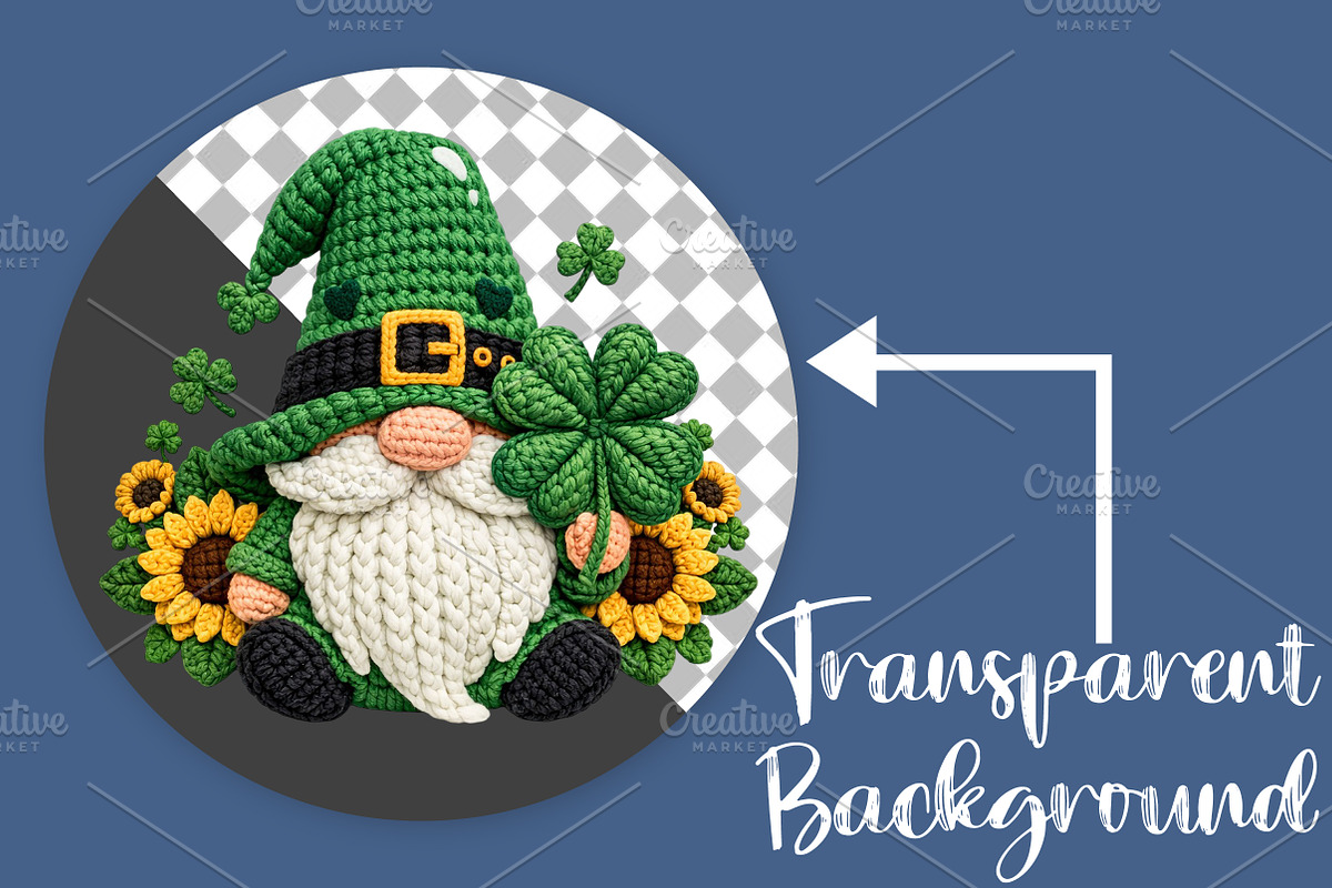 Crochet St Patrick's Day Gnomes PNG, an Illustration by Canvas Craft (Photo 2 of 4)