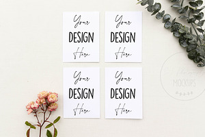 Four Blank Card/Invite Mockup JPG, a Beauty & Fashion Photo by SC Photography & Design