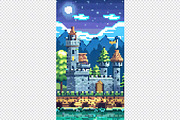 Castle Pixel Art Background, a Background Graphic by minhm2m (Thumbnail 10 of 12)
