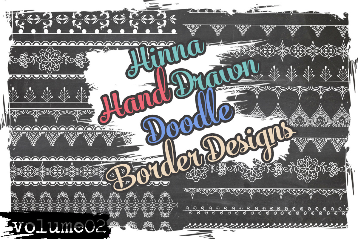 Doodle Vector Brushes borders
