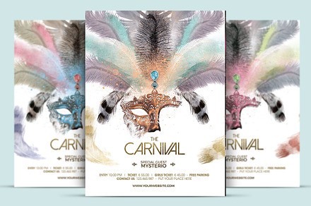 Mardi Gras Masquerade Ball Flyer
