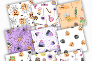 Watercolor Halloween Candy Patterns, a Pattern Graphic by SvetaArtStore (Thumbnail 3 of 6)