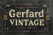 Gerfard Vintage, a Serif Font by Craft Supply Co. (Thumbnail 1 of 8)