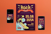 Purple Rock Concert Flyer Set, a Flyer Template by graphicook (Thumbnail 1 of 3)