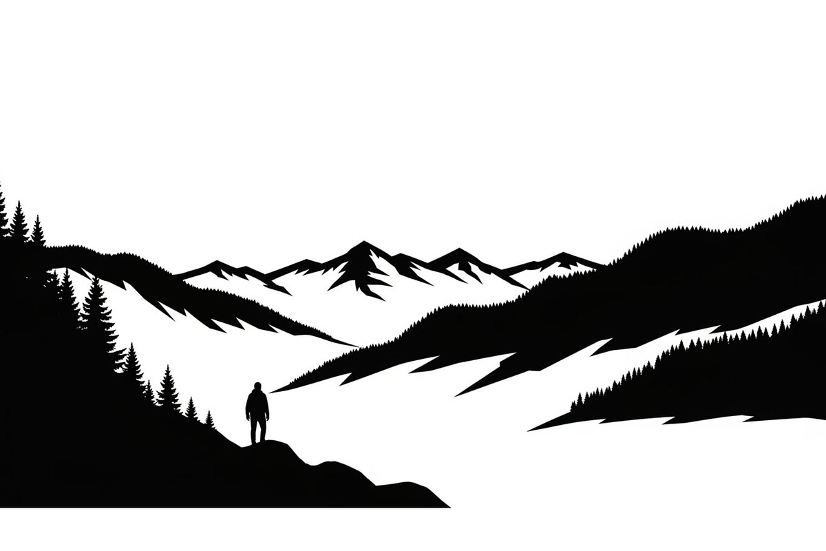 Mountain Pines Silhouette, a Graphic by hafijul (Photo 16 of 17)