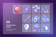 Generative AI & Creativity 3D Pack, an Illustration by twinstd (Thumbnail 6 of 7)