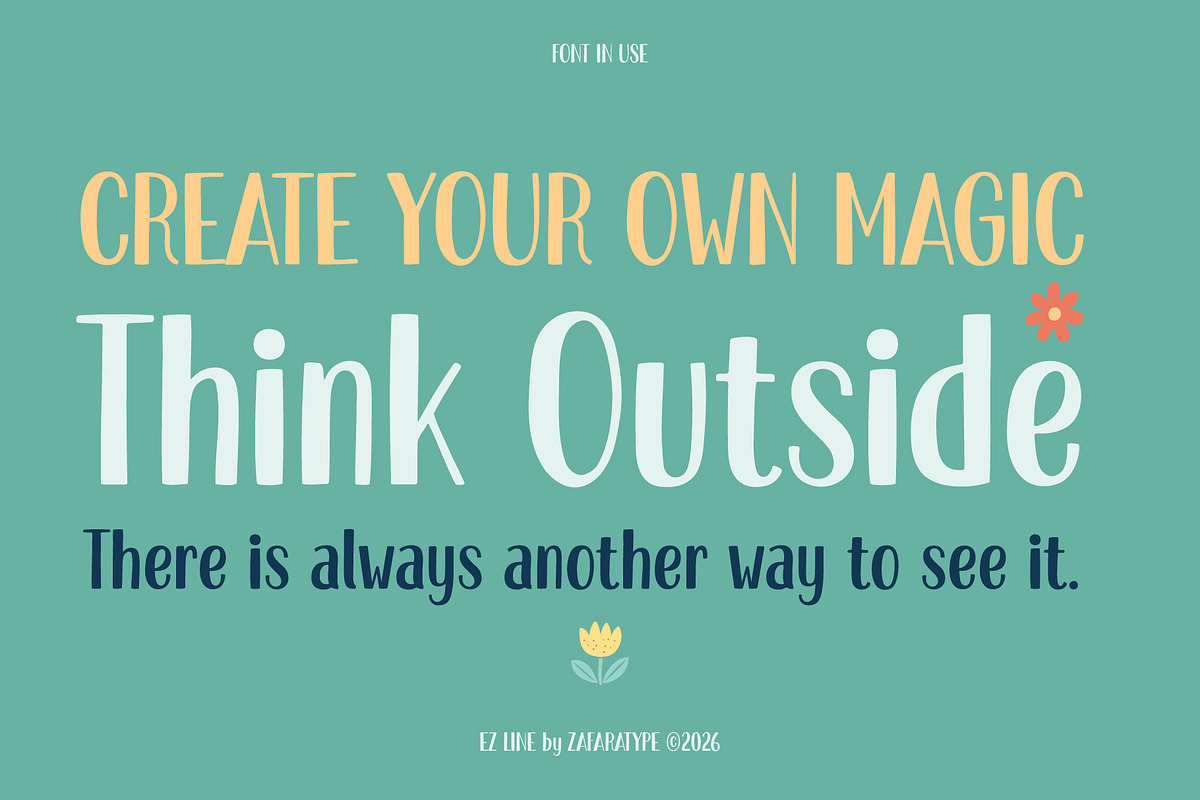 EZ Otegura, a Handwritten Font by Zafara Studios (Photo 2 of 6)