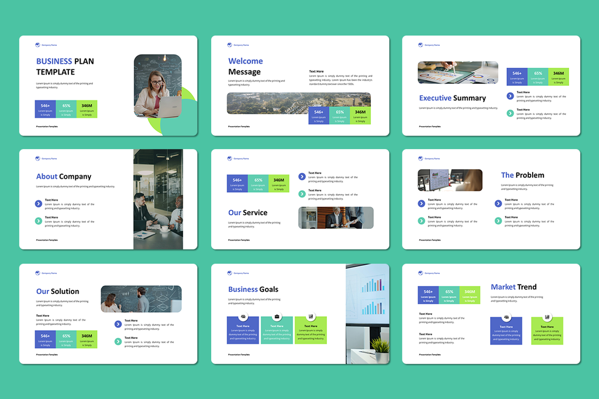 Business Plan Google Slides Template, a Presentation Template by Iqsiart Studio (Photo 2 of 3)