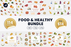Food & Healthy Bundle, an Object Graphic by Jump Studio