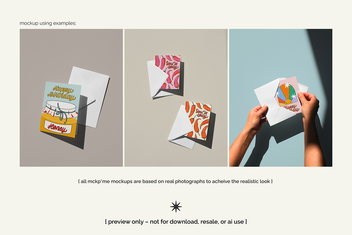 US A2 cards and envelopes mockup set, a Merchandise Mockup by MCKP*ME (Photo 4 of 7)