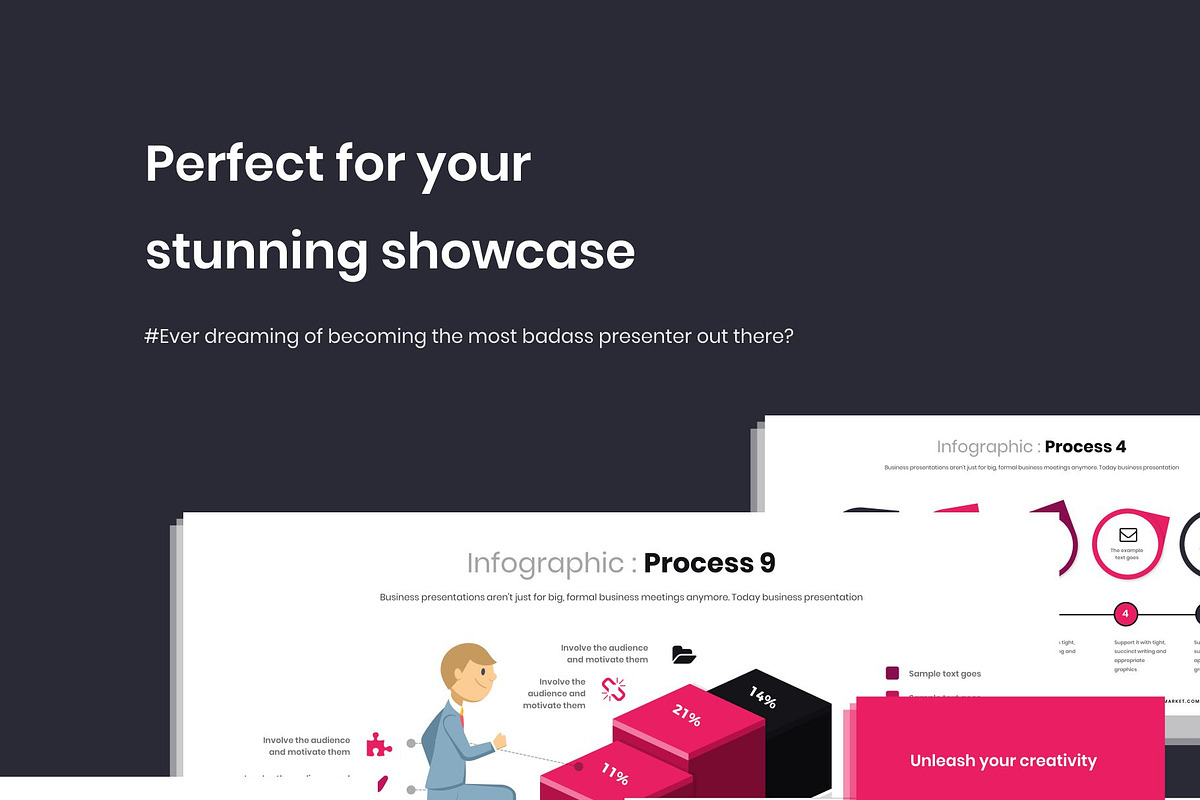 Process Infographic PowerPoint, a Presentation Template by Mikokit (Photo 2 of 4)