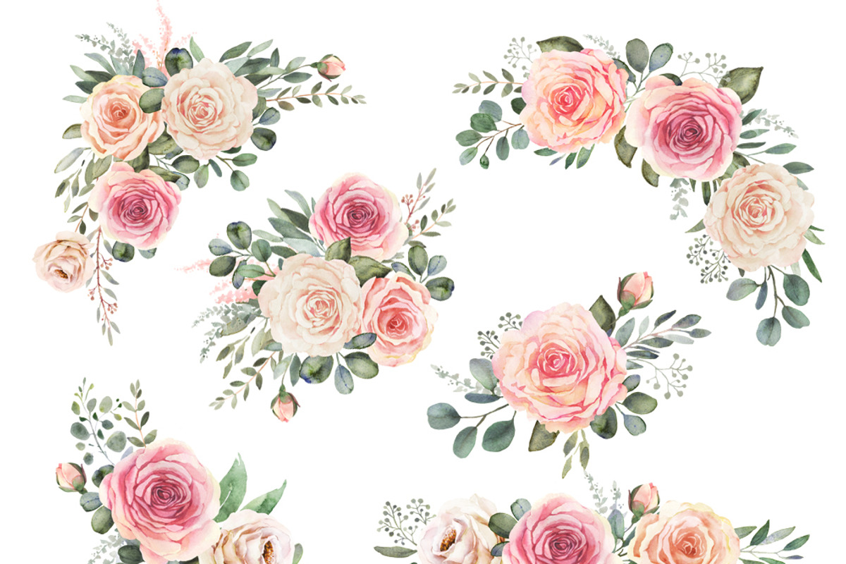 Elegance roses clipart, a Decorative Illustration by AnnelyBlooms (Photo 2 of 13)