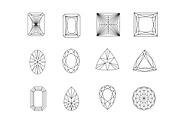 Diamonds Set 1 Procreate Brush Stamp, a Brush Add-On by Disasterology Ink (Thumbnail 8 of 10)