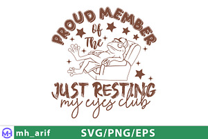 Funny Proud Member Of The Just Resti, a Graphic by mh_arif