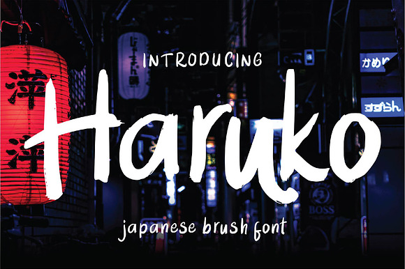 Haruko - Brush Font preview 7