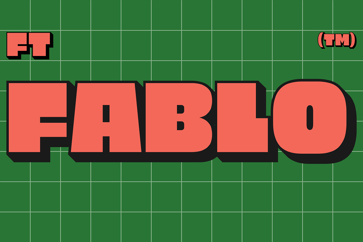 FT FABLO | SHADOW FONT, a Sans Serif Font by Fateh.Lab (Photo 1 of 15)
