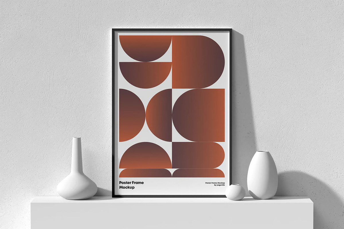 Poster Frame Mock-up, an Advertising Mockup by Se٧enStudio (Photo 7 of 16)