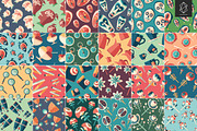 100 Flat art seamless patterns set, a Pattern Graphic by Yury Velikanov (Thumbnail 4 of 5)