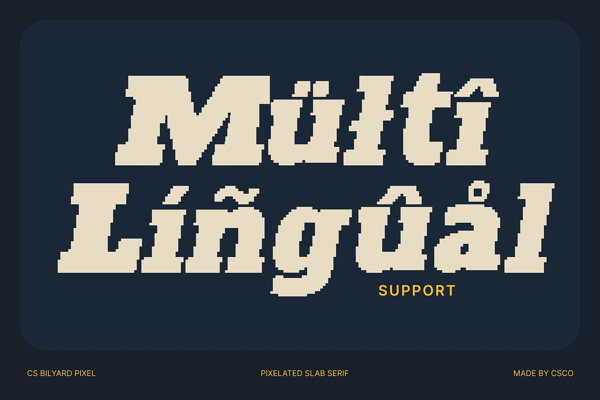 CS Bilyard Pixel, a Slab Serif Font by Craft Supply Co. (Photo 5 of 8)