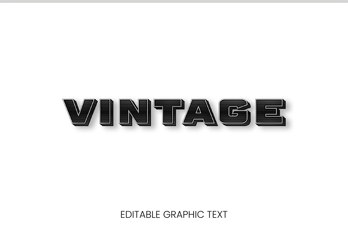 Retro Bold Outline 3D Text Effect preview 2