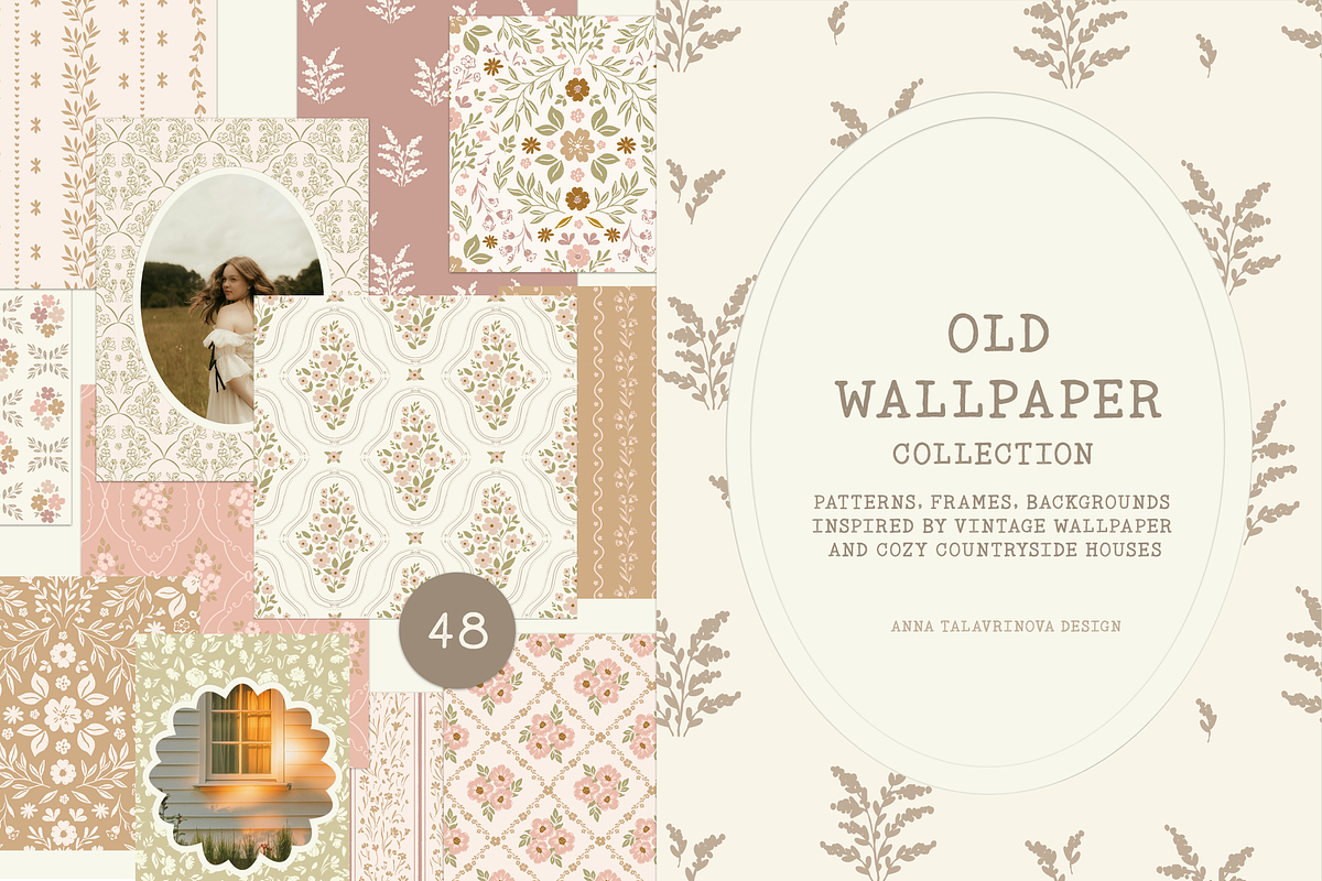 Vintage Pattern, background, frames, a Pattern Graphic by Cozy pattern shop (Photo 1 of 11)