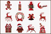 Watercolor Christmas Pattern PNG Cli, an Illustration by Sublimation Artist (Thumbnail 3 of 6)