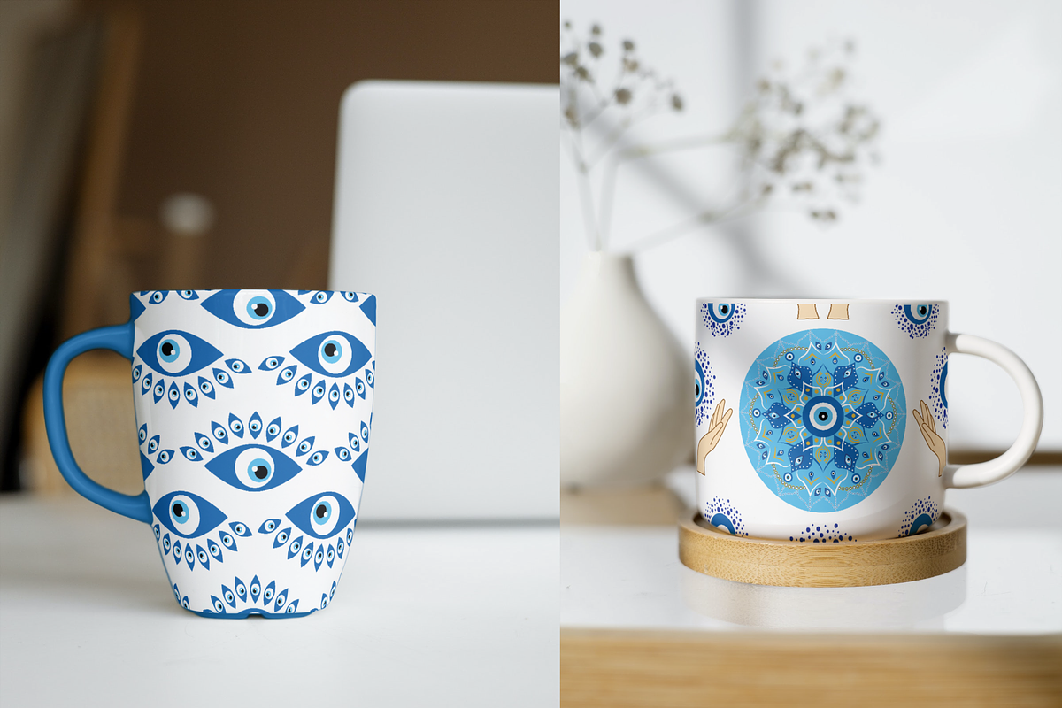 Turkish Evil Eyes Patterns, a Pattern Graphic by Michiru13 (Photo 3 of 23)