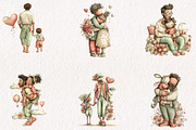 Whimsical Father and Child, a Seasonal Illustration by CreationArt (Thumbnail 2 of 5)