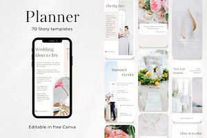 70 Wedding Event Planner Stories, a Social Media Template by PatternLab.