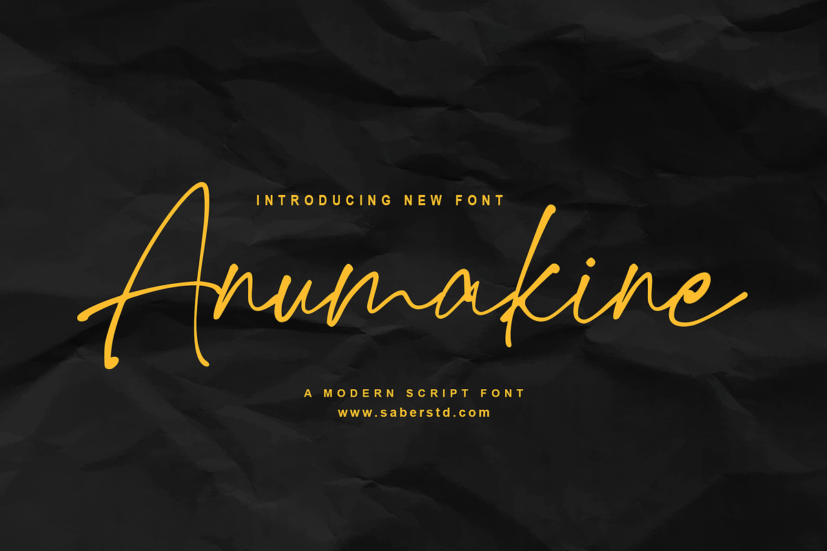 Anumakine, a Script Font by Zelda Graphic (Photo 1 of 6)