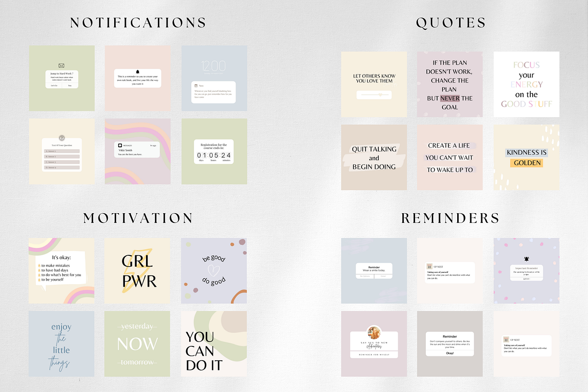 Quote Instagram Post Templates Canva, a Social Media Template by Boltik Studio (Photo 5 of 9)