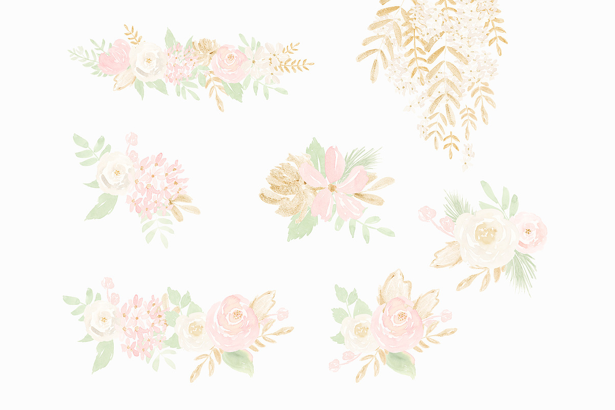Pastel Watercolor Rainbow Clipart, an Illustration by PrettyGrandmillennial (Photo 4 of 5)