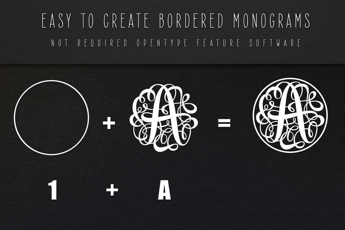 Monogram Script Single, a Symbol Font by Royaltype (Photo 6 of 6)