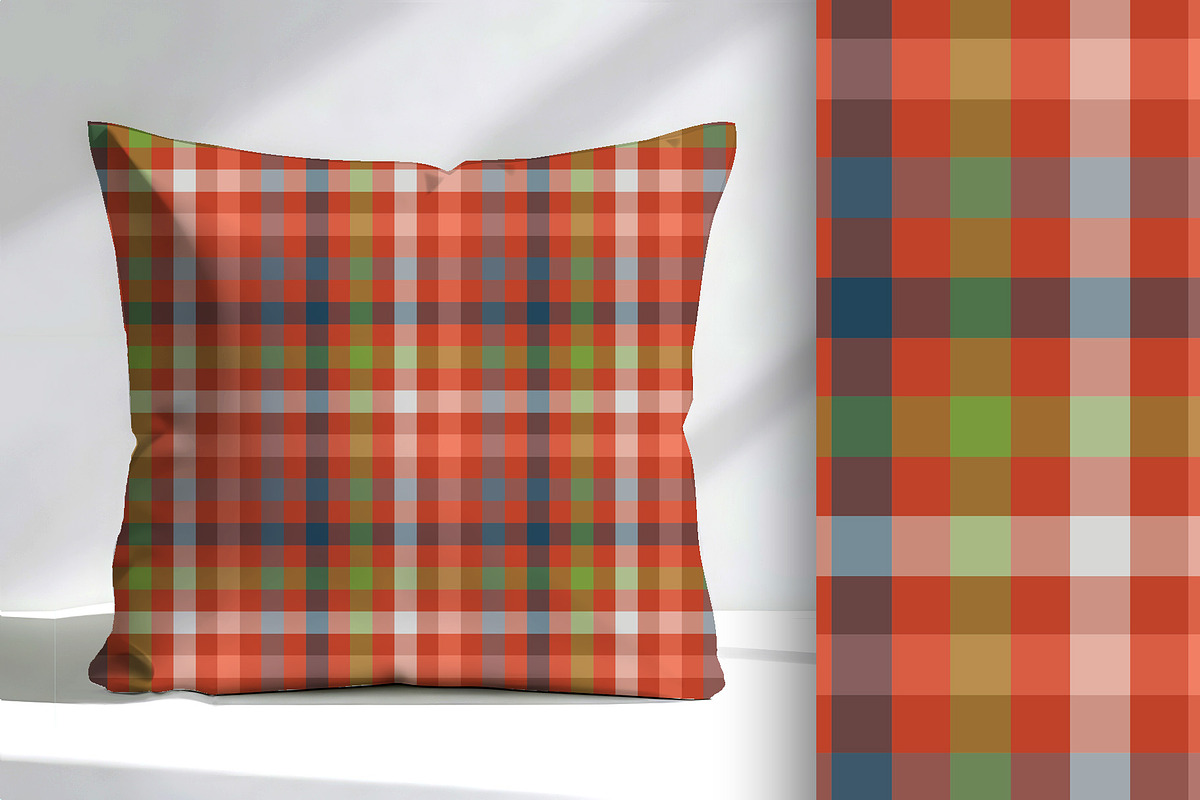 Terra Cotta Abstract Geometric Plaid, a Pattern Graphic by Sharon Schwalbe (Photo 2 of 4)