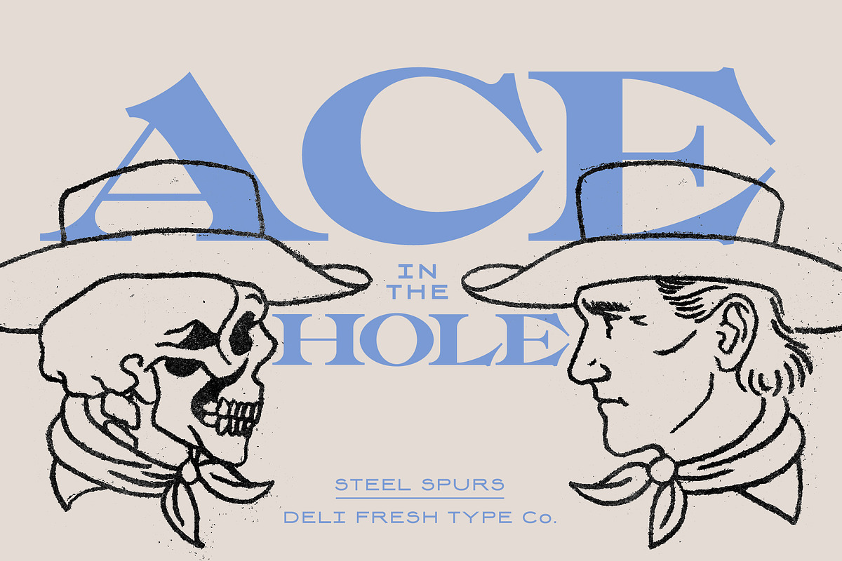 Steel Spurs: A Western Display Font, a Serif Font by DeliFreshTypeCo. (Photo 7 of 9)