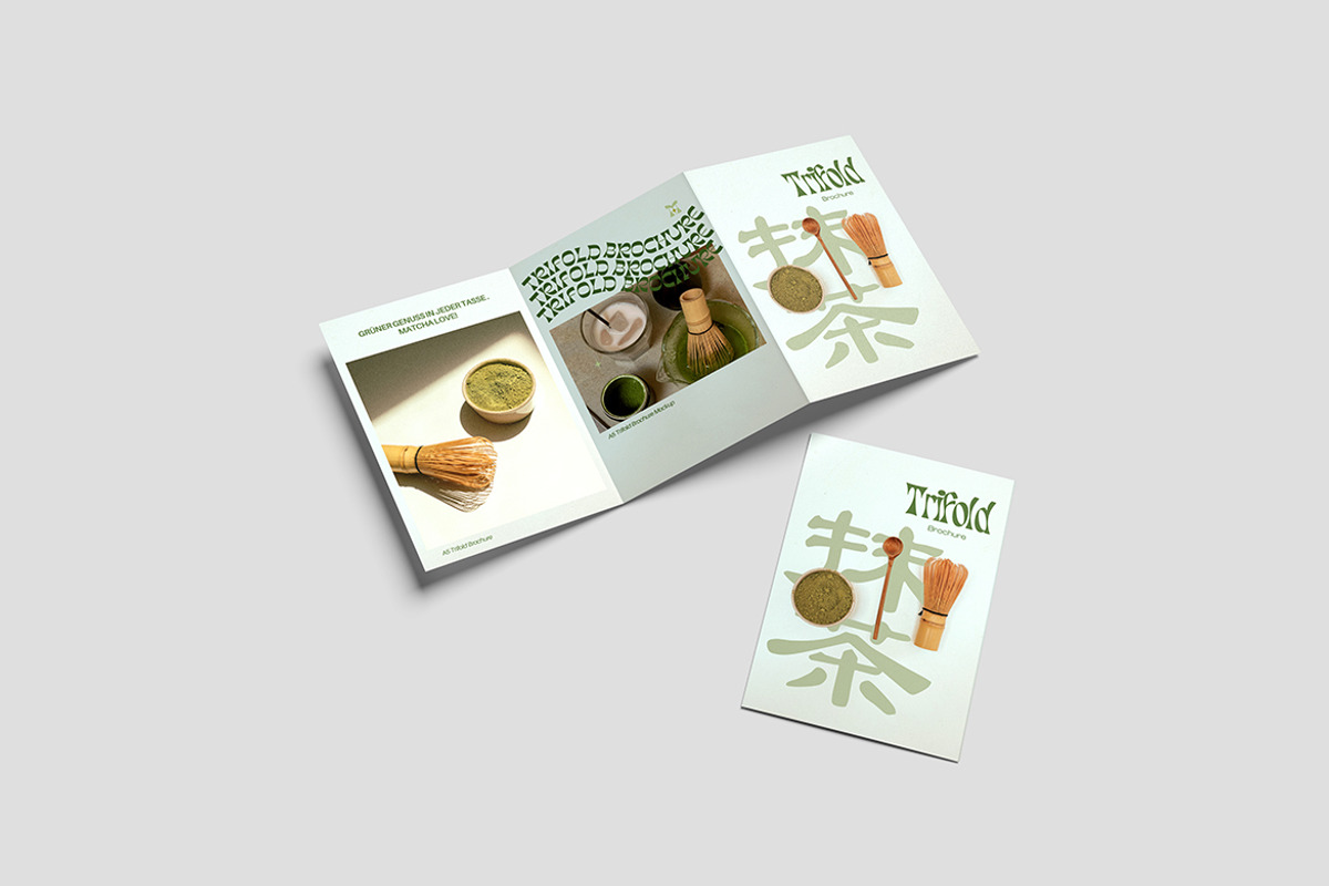 A5 Trifold Brochure Mockup, an Advertising Mockup by Pikachudesign (Photo 4 of 5)
