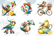 Quirky Whimsical Summer Birds Clipar, a Graphic by designcity5 (Thumbnail 3 of 5)