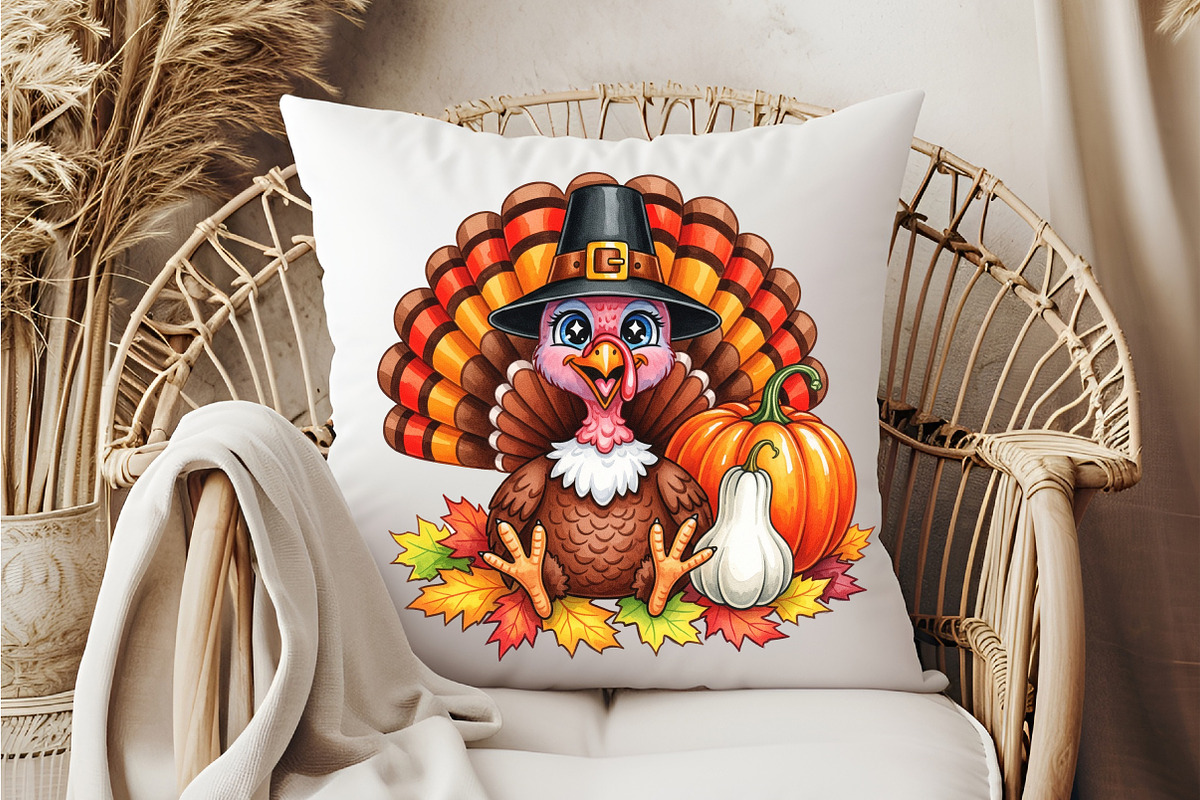 Thanksgiving Turkey Clipart, an Illustration by DreamCafeArt (Photo 4 of 7)
