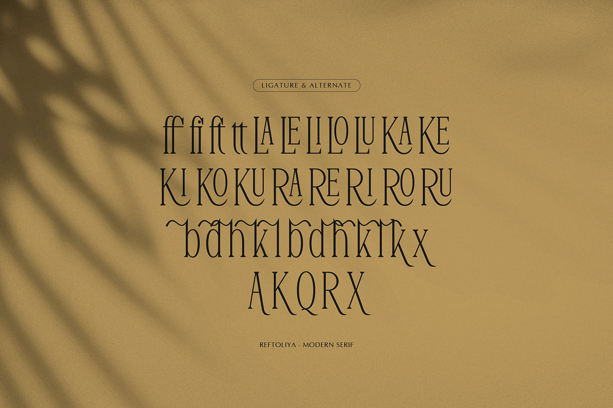 Reftoliya | Modern Serif Font, a Serif Font by gracetype_studio (Photo 11 of 12)
