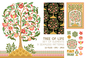 Tree Of Life. Patterns And Elements.