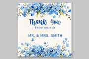 Light Blue flowers Clipart, a Decorative Illustration by LeCoqDesign (Thumbnail 5 of 5)